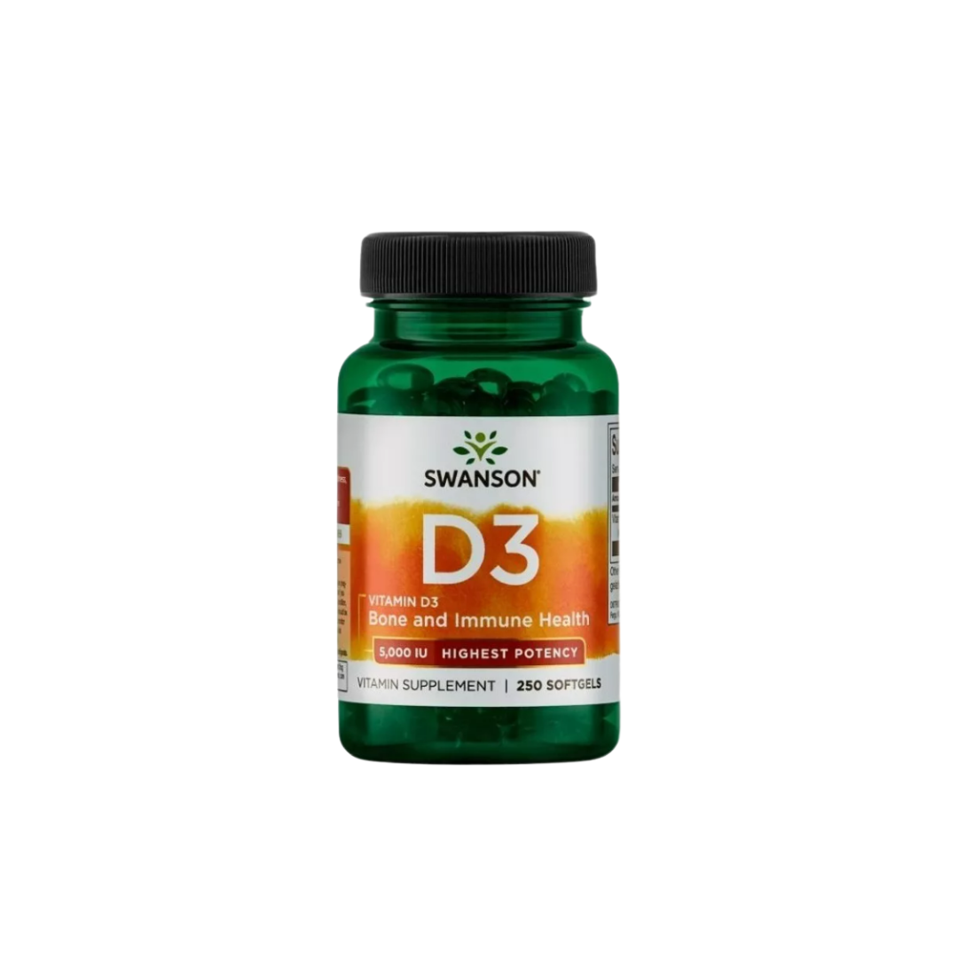 Suplemento - Vitamina D 5000 ui - 250 cap Swanson